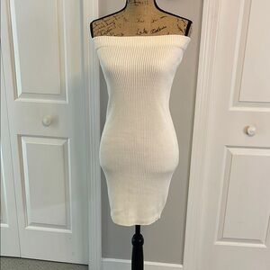 Emory Park White Off-Shoulder Bodycon Dress